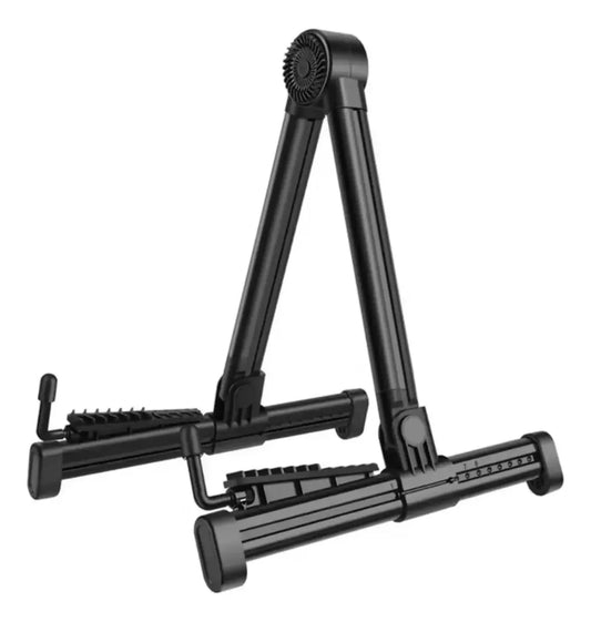 Atril de Piso Plegable para Guitarra y Bajo - Soporte Portátil de Alta Estabilidad