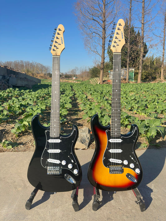 Guitarra Eléctrica Aiersi ST-11 All Black / Sunburst(SSS)