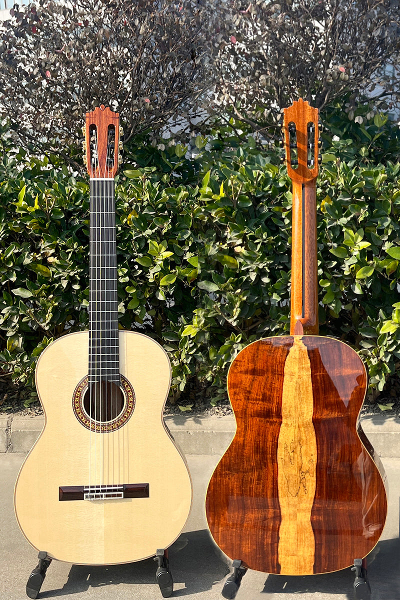 Guitarra Clásica de Concierto Aiersi Hauser/Santos Edition - Estilo Tradicional Español All Solid